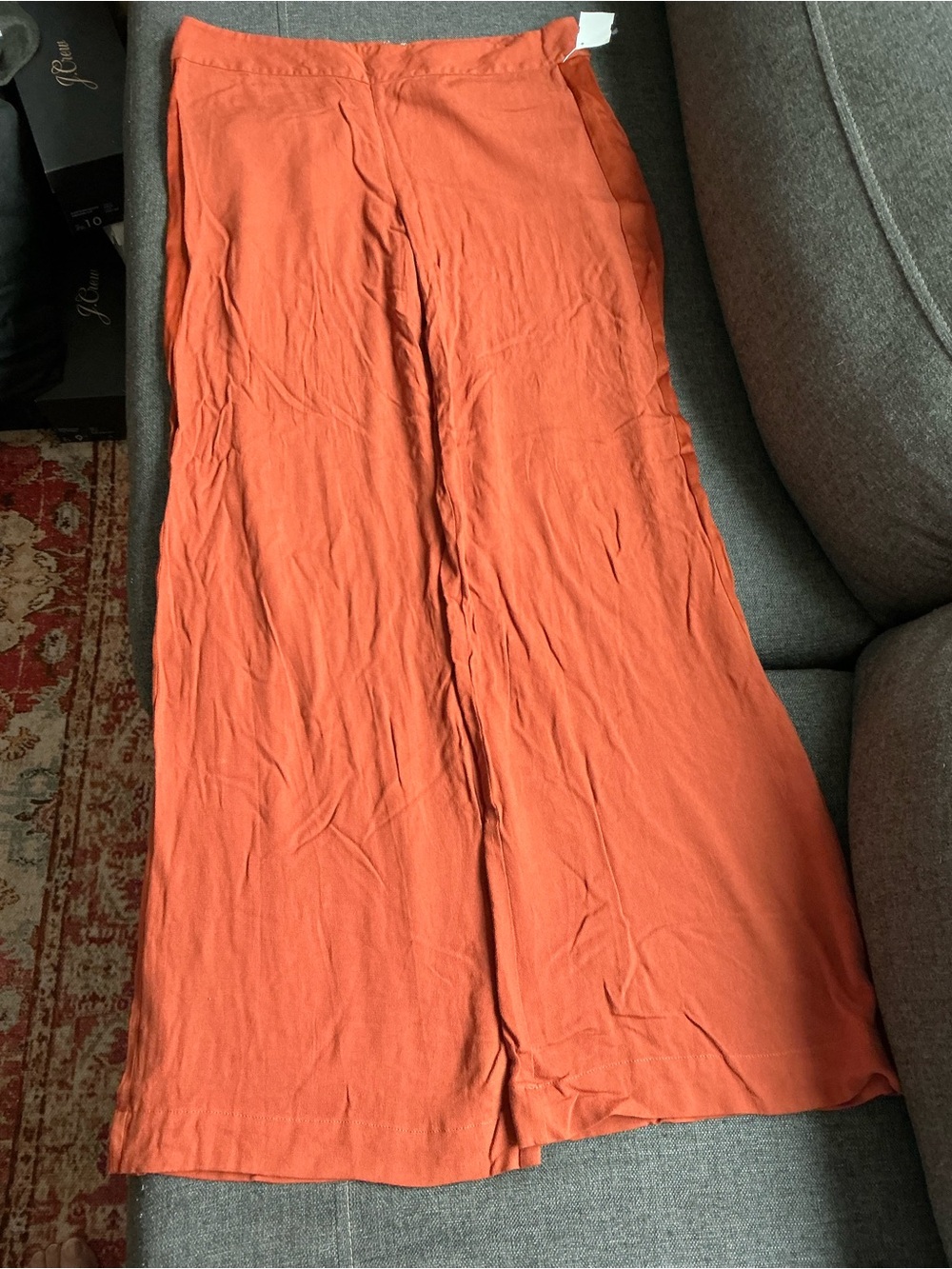 Free People Maxi Wide-Leg pants  in Rust size 8 fall 70’s classy casual timeless